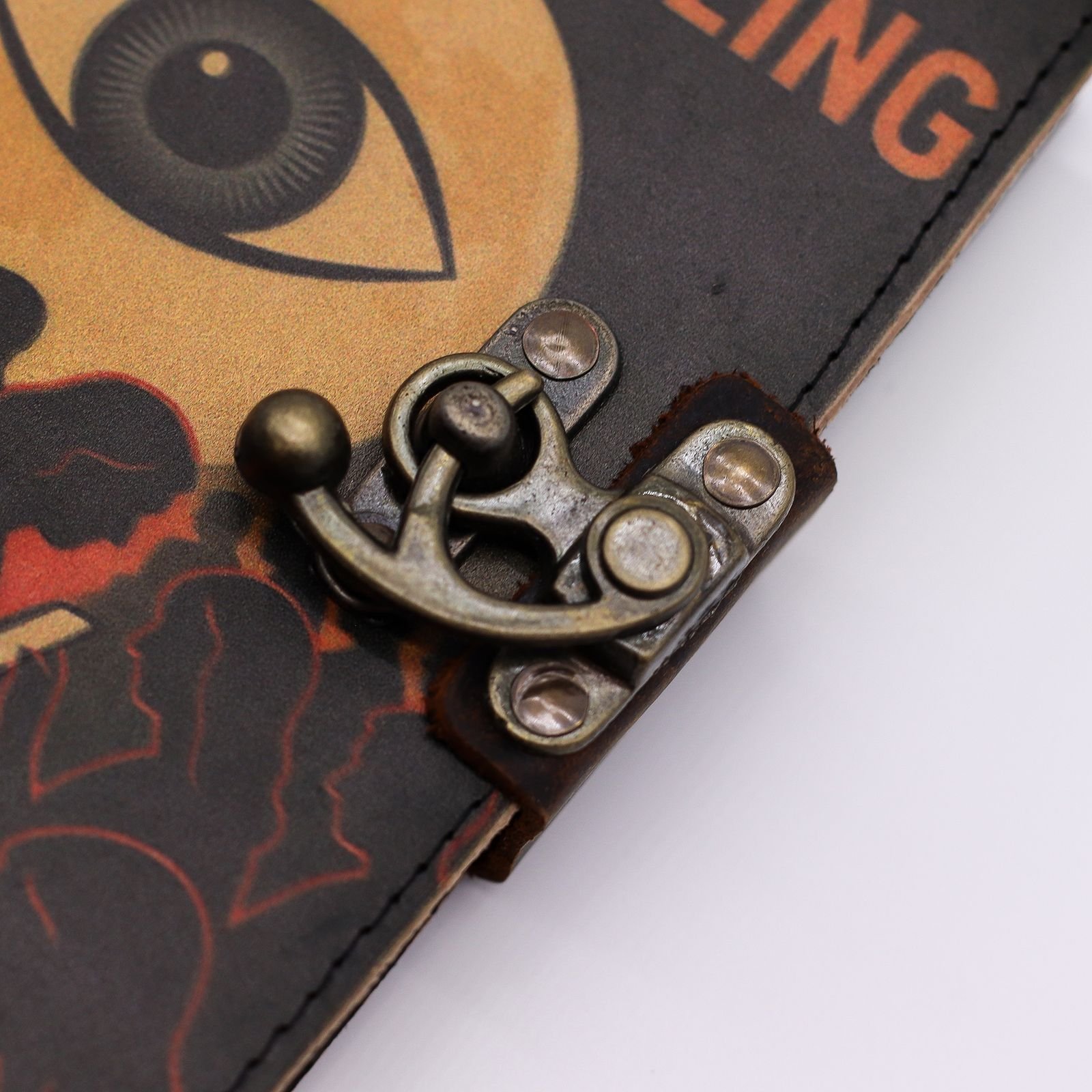 Stop Doomscrolling Leather Notebook 17.8 x 12.7cm