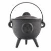 Cast Iron Witches Cauldron with Pentagram 11x13cm