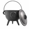Cast Iron Witches Cauldron with Pentagram 11x13cm view 3