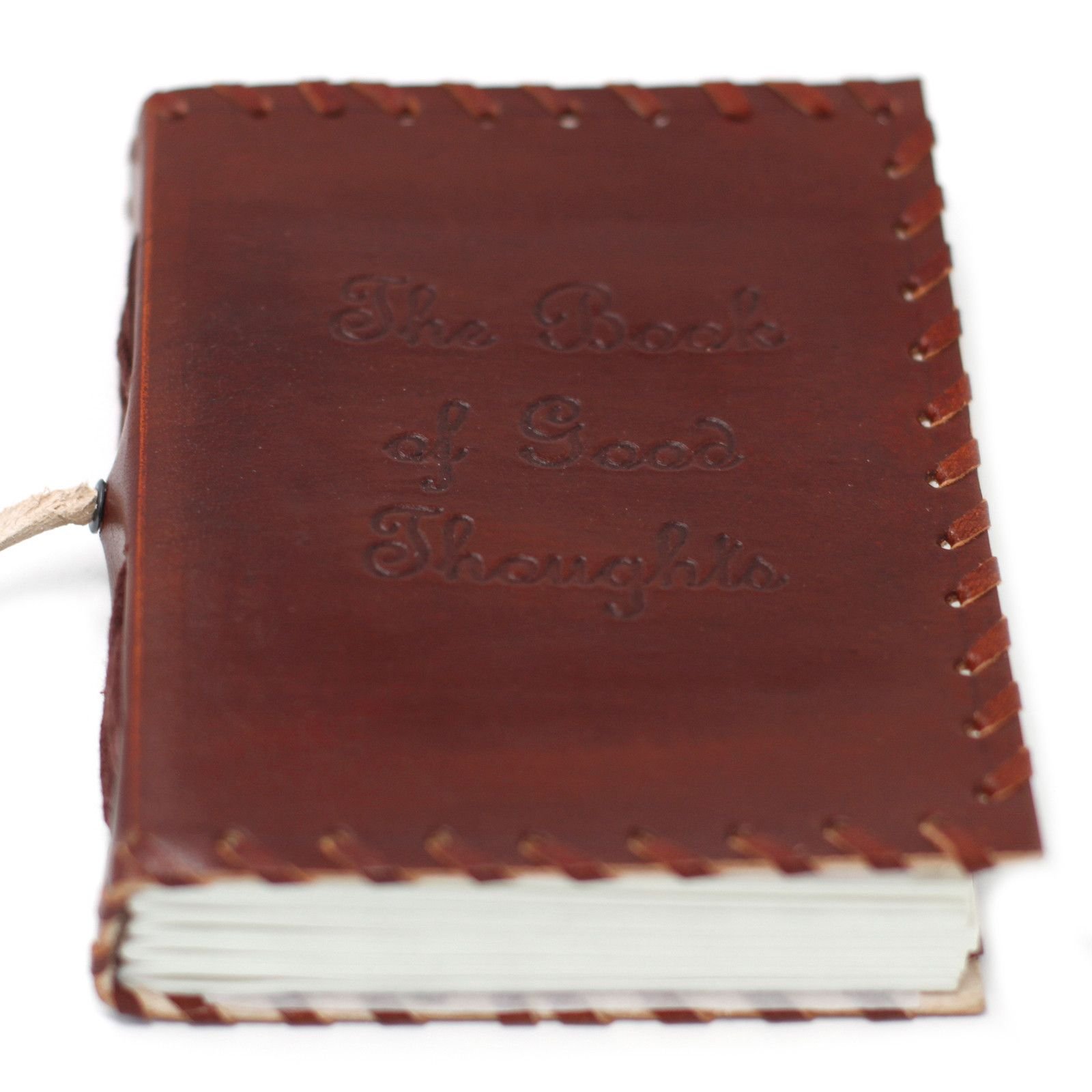 bG9jYWw6Ly9tZWRpYS85US80Qy82MFIzMEMxRzZNVjM0QzlRL2U1NzI3MGI5LmpwZWc.jpg Book of Thoughts Leather Journal with Wrap, 15.5 x 12cm view 8