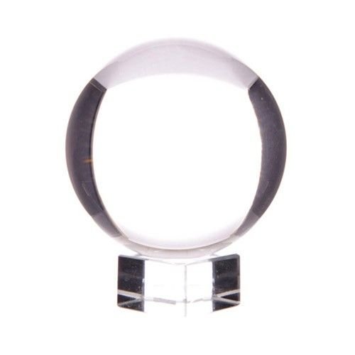 Clear Crystal Ball on Stand 80mm