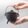 Cast Iron Witches Cauldron with Pentagram 11x13cm view 2