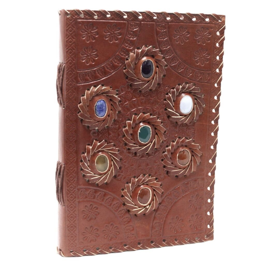 chakra stone leather journal Chakra Stone Leather Journal, 22 x 15cm