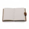 Floral Embossed Leather Notebook Tan 17.8 x 12.7cm