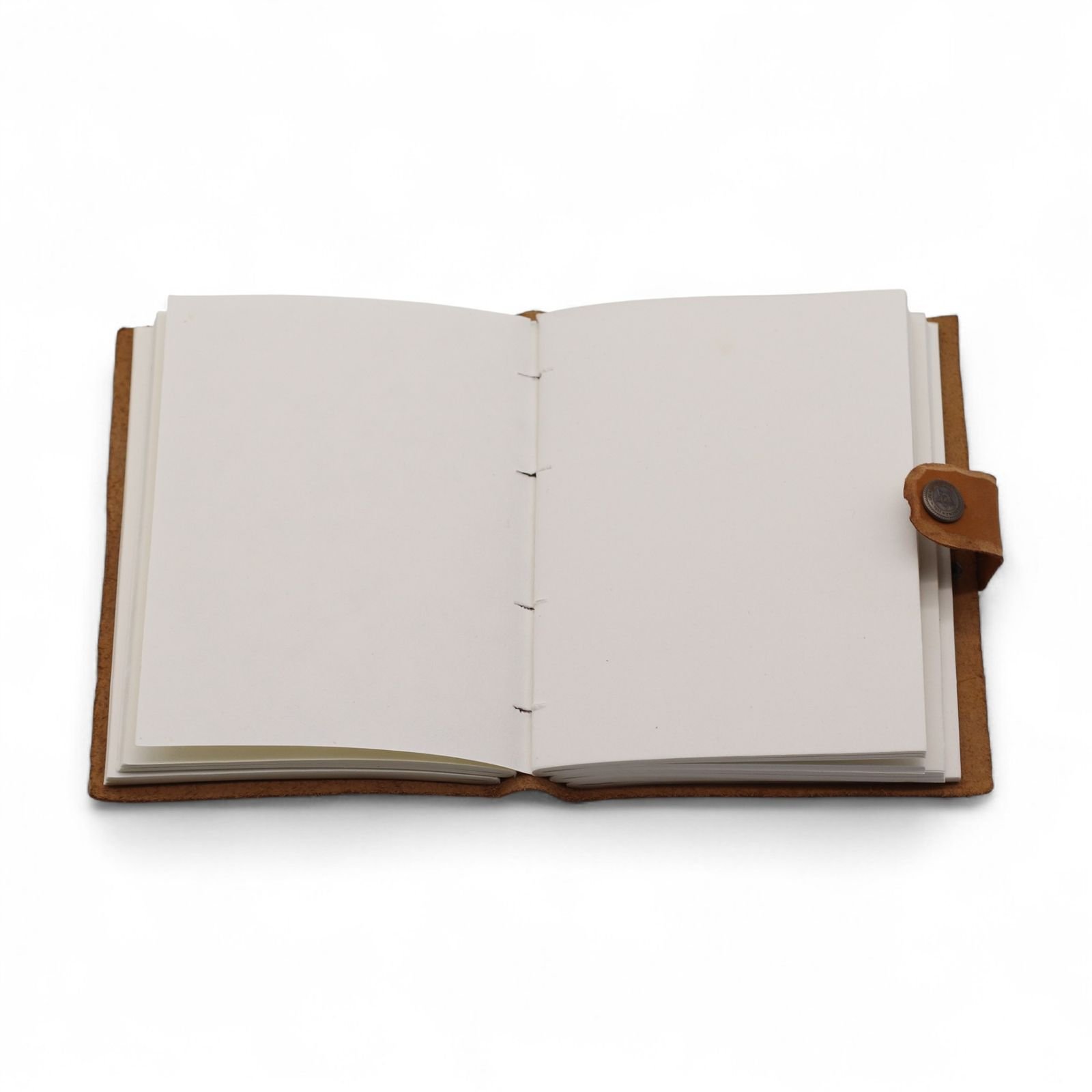 Floral Embossed Leather Notebook Tan 17.8 x 12.7cm