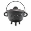 Cast Iron Witches Cauldron with Triple Moon 11x13cm