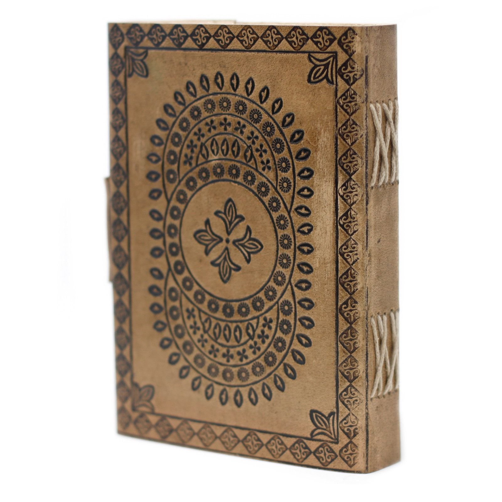 Mandala Leather Journal with Clasp, 18 x 13cm view 4