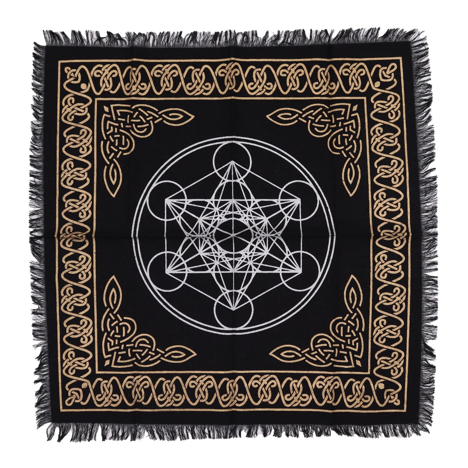 bG9jYWw6Ly9tZWRpYS85Uy9KRS82MFIzMEMxRzZXU0tKRTlTL2I2ZWY3Njc2LmpwZWc.jpg Metatron's Cube Altar Cloth 50 x 50cm