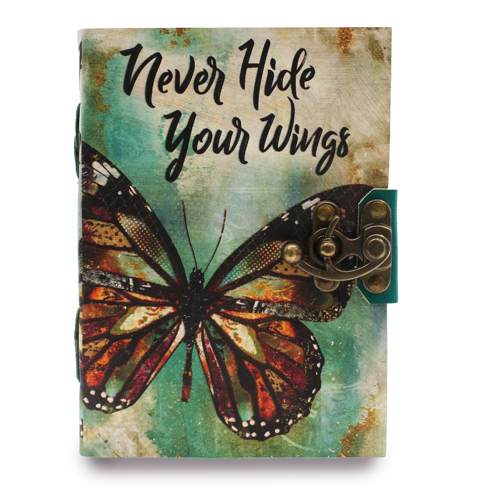 butterfly leather journal Never Hide Your Wings Leather Journal, 18 x 13cm