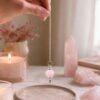 bG9jYWw6Ly9tZWRpYS8xRy9FQy82MFIzMEMxSjZDV0tFQzFHL2UxNmExOGQ1LnBuZw.jpg Faceted rose quartz pendulum with gemstone sphere view 3