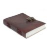 World Map Leather Journal with Clasp, 18 x 13cm view 5