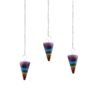 7 chakra pendulum made from seven crystal slices view 3