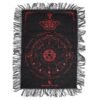 Mystic Moth pendulum board cloth in Black and Blood Red