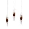 Floating chakra pendulum with clear quartz point view 2