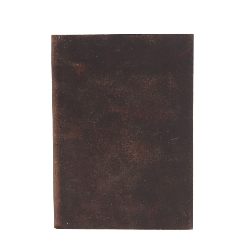black lined leather notebook Black Leather Notebook Lined, 18 x 13cm