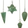Green Aventurine crystal pendulum 4cm, assorted shapes view 2