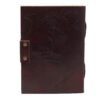 World Map Leather Journal with Clasp, 18 x 13cm view 4