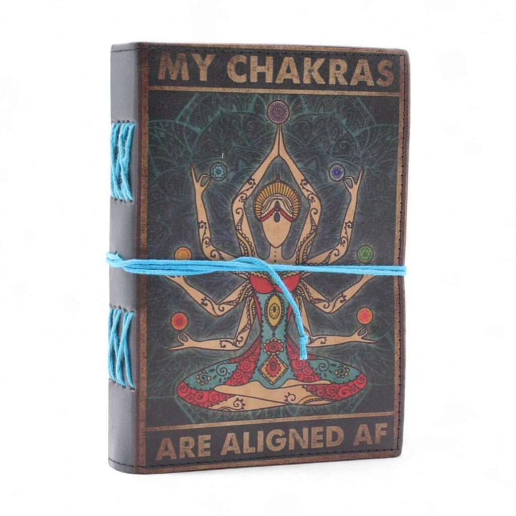 My Chakras Are Aligned Leather Notebook 17.8 x 12.7cm