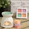 bG9jYWw6Ly9tZWRpYS8xSy9FRS82MFIzMEMxRzZNUzNFRTFLLzI4MDYzMzVmLmpwZWc.jpg Floral Ceramic Wax Melter with Four Soy Wax Melts view 12