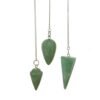 Green Aventurine crystal pendulum 4cm, assorted shapes