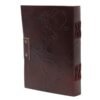 World Map Leather Journal with Clasp, 18 x 13cm view 3