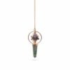 Amethyst merkaba pendulum with labradorite point in copper