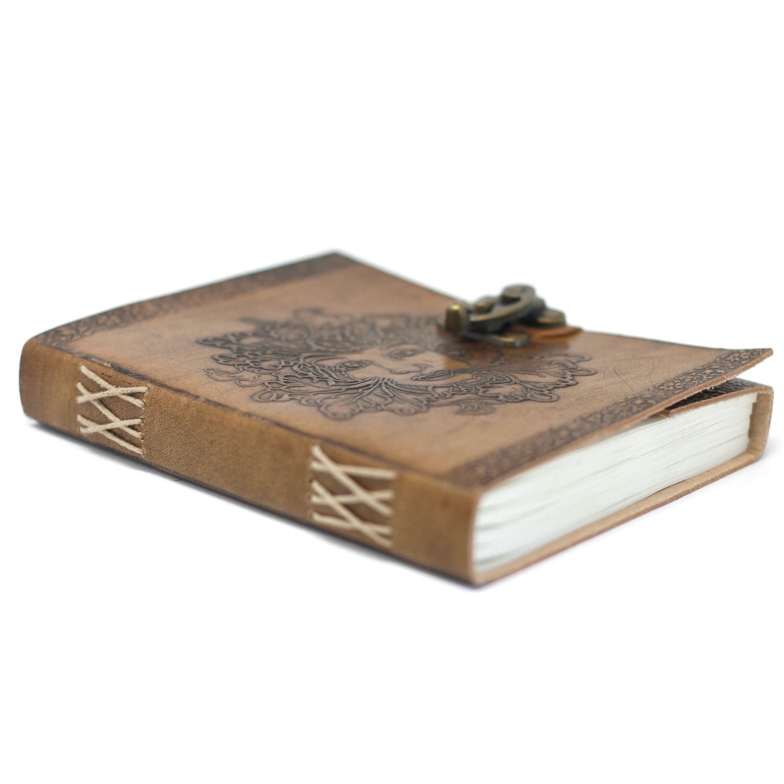 Greenman Leather Journal with Clasp, 15 x 20cm view 4