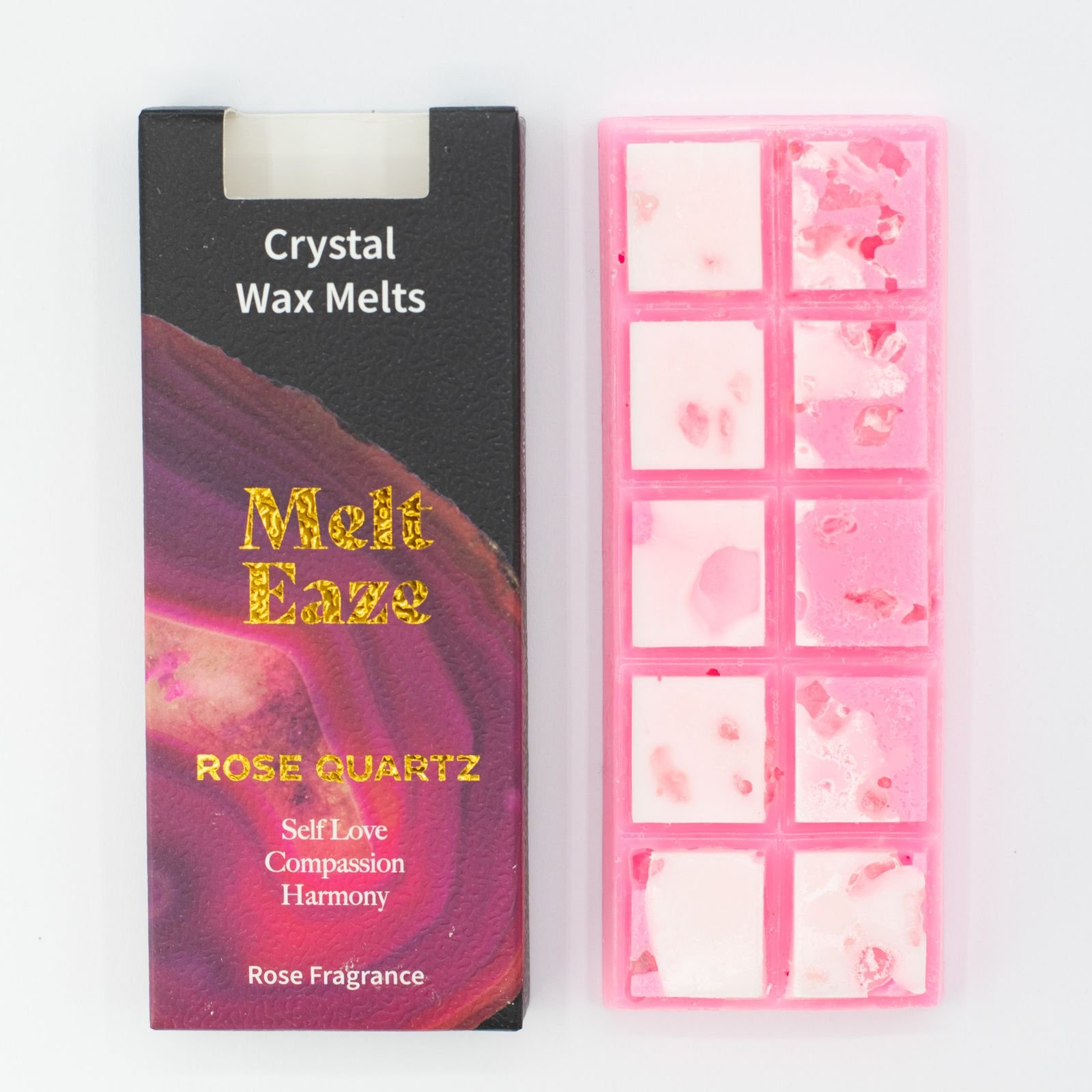 Rose Wax Melts 50g, Rose Quartz Love Crystal Melt view 2