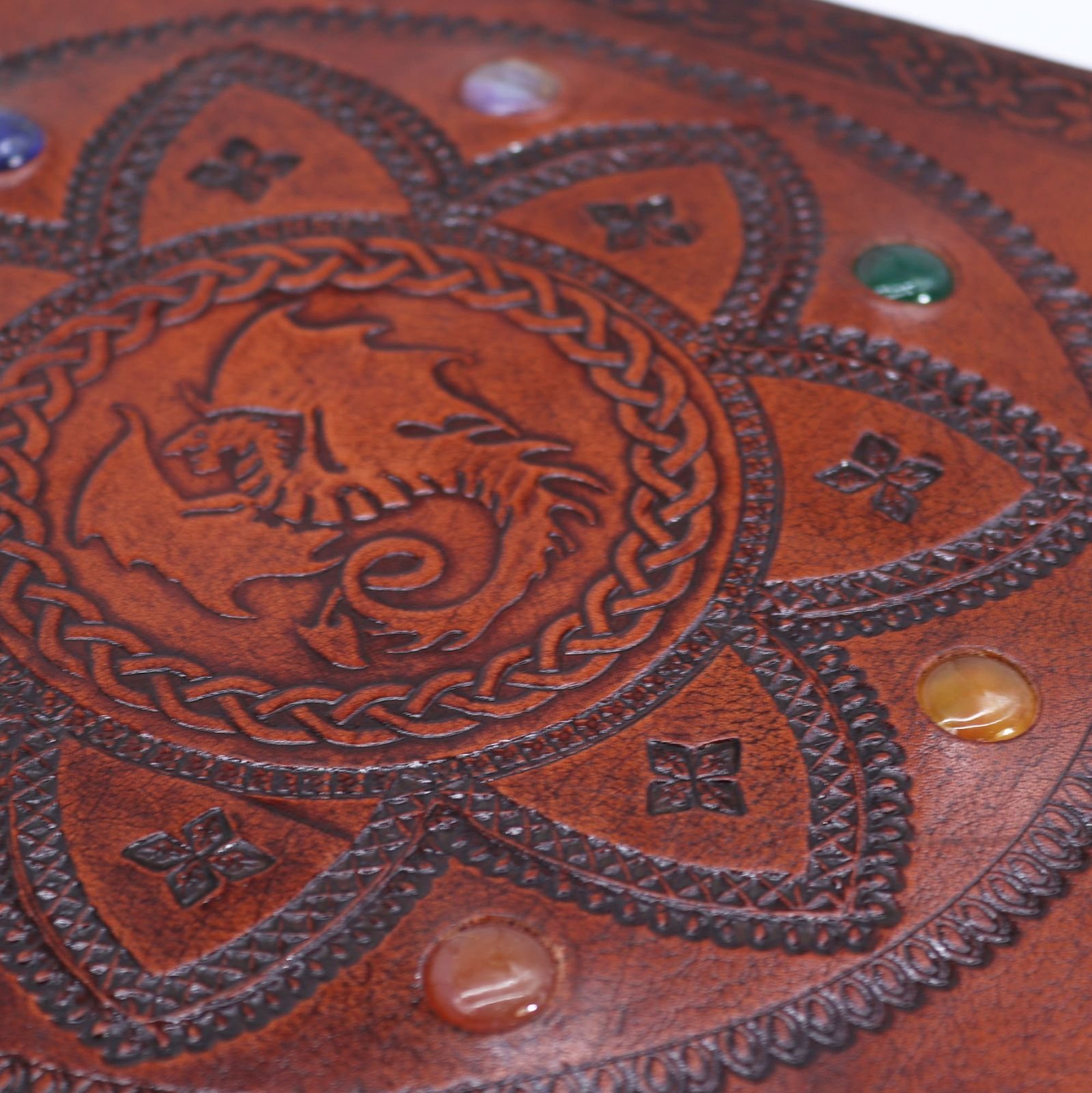 Chakra Dragon Mandala Leather Book 34 x 25cm