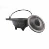 bG9jYWw6Ly9tZWRpYS8xTS9FRC82MFIzMEMxRzZSV0tFRDFNLzM4OGUwYzNiLmpwZWc.jpg Small Cast Iron Witches Cauldron with Pentagram 5x9cm view 3