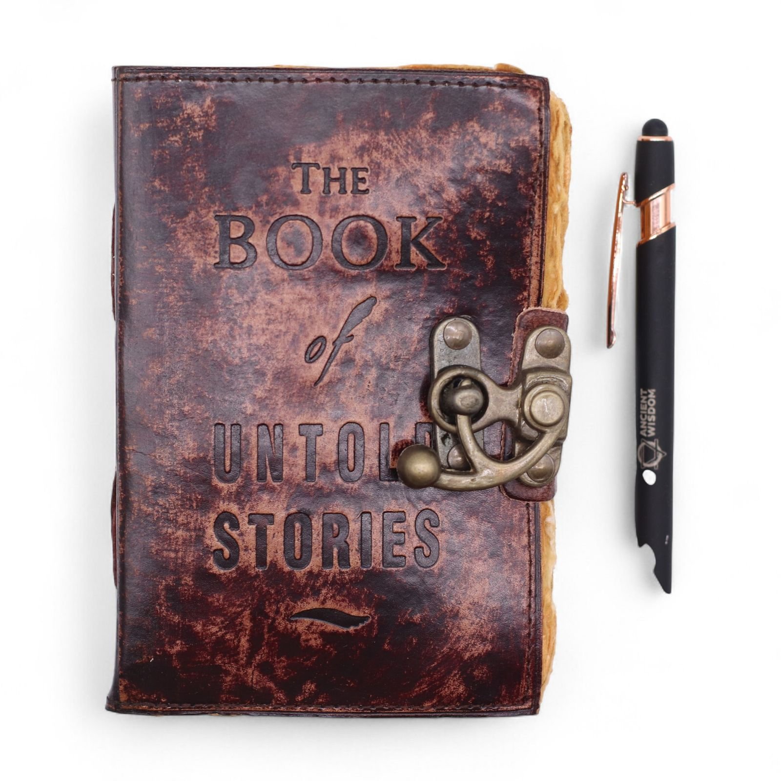 bG9jYWw6Ly9tZWRpYS8xTi9BRS82MFIzMEMxSjY0U0tBRTFOLzkxMmEzYTY2LmpwZw.jpg Book of Untold Stories Leather Notebook 15 x 10cm