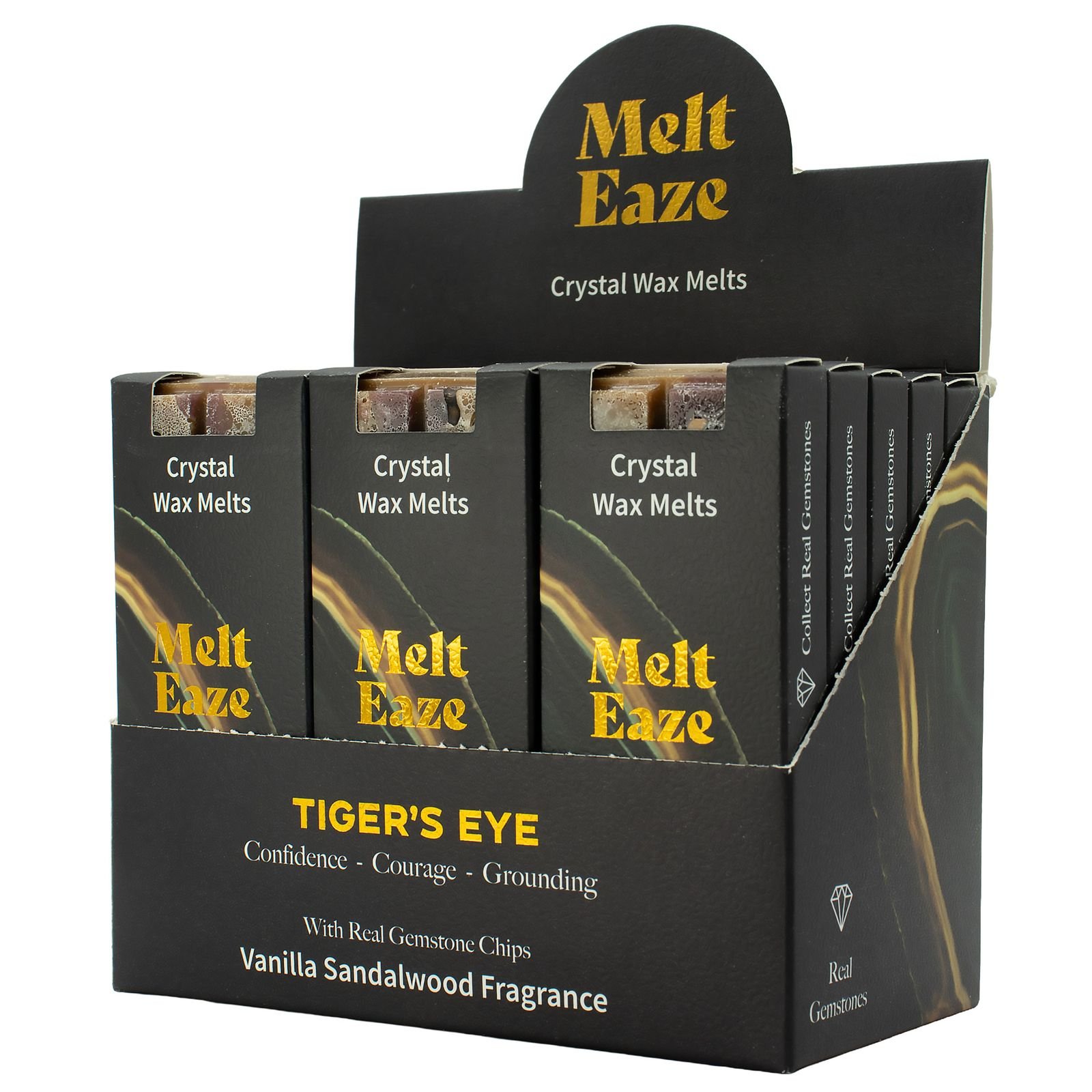 Vanilla Sandalwood Wax Melts 50g, Tigers Eye Strength Crystal Melt view 7