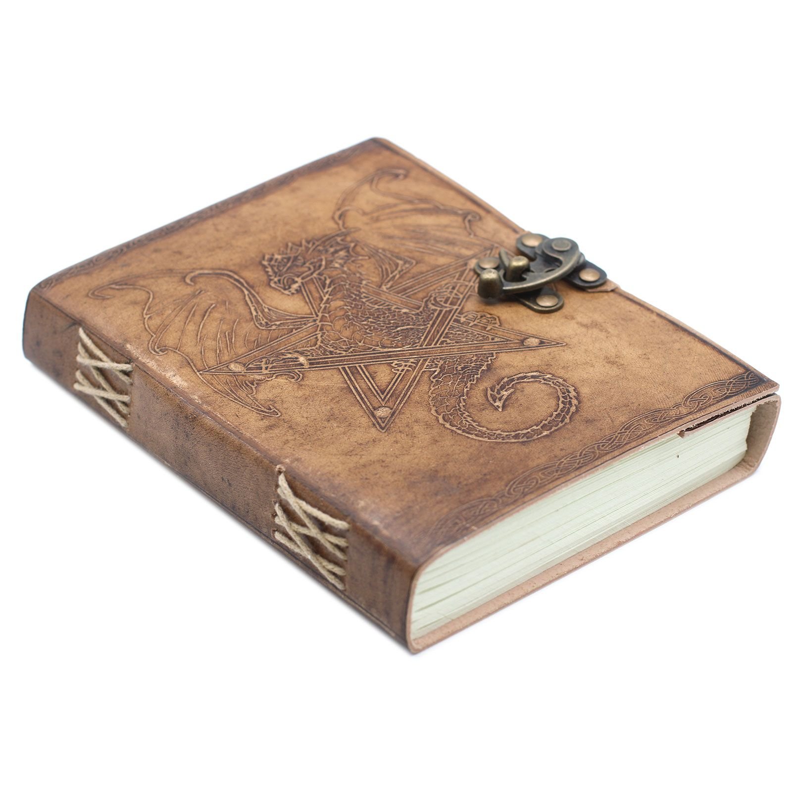 Dragon Leather Journal with Clasp, 15 x 20cm view 4