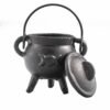 bG9jYWw6Ly9tZWRpYS8xUC9FRC82MFIzMEMxRzZSV0tFRDFQLzVlYzc0NGI5LmpwZWc.jpg Small Cast Iron Witches Cauldron with Triple Moon 6x10cm