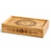Sun and Moon Carved Tarot Box with Drawer