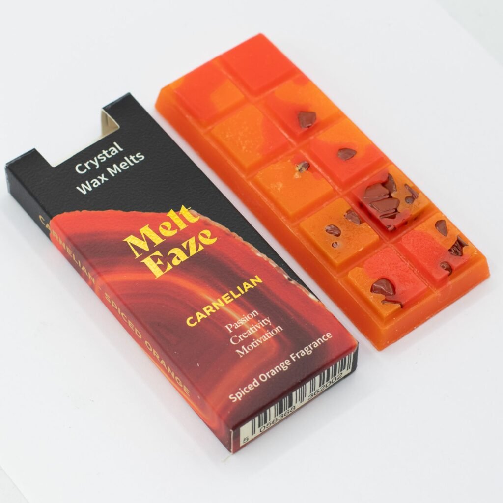 Spiced Orange Wax Melts 50g, Carnelian Fire Crystal Melt