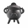 bG9jYWw6Ly9tZWRpYS8xUS9FRC82MFIzMEMxRzZSV0tFRDFRLzcyNTdkNGVlLmpwZWc.jpg Small Cast Iron Witches Cauldron with Triple Moon 6x10cm view 3