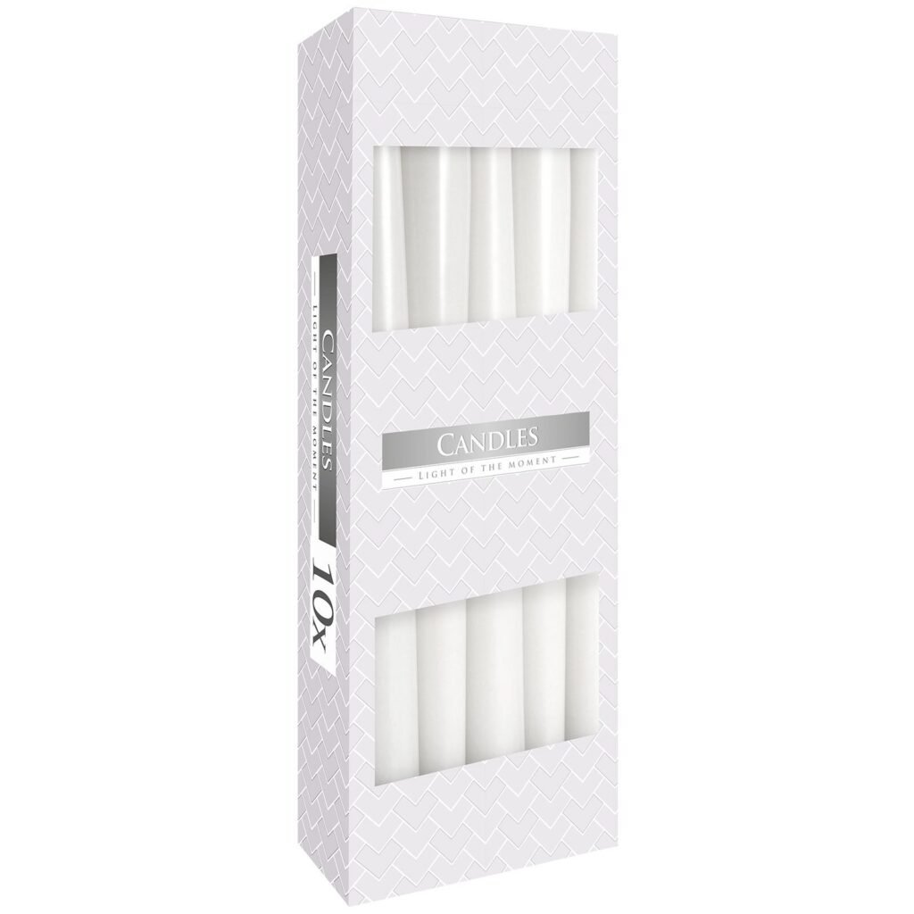Taper Candles, Pack of 10, White