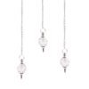 Faceted clear quartz pendulum with gemstone sphere view 2