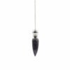 Amethyst chamber pendulum with silver plated cavity