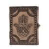 bG9jYWw6Ly9tZWRpYS9IRy9DRC82MFIzMEMxRzZXVDNDREhHL2Y2YjFlM2M0LmpwZWc.jpg Hamsa Leather Journal Antique Grey 17.5 x 12.5cm