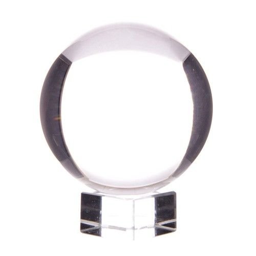 Clear Crystal Ball on Stand 110mm
