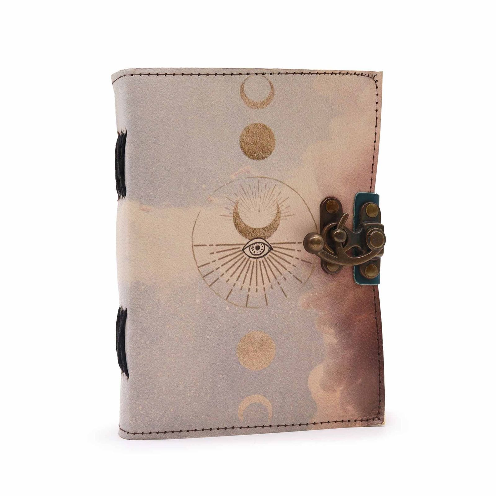 Moon Phases Leather Journal 18 x 13cm