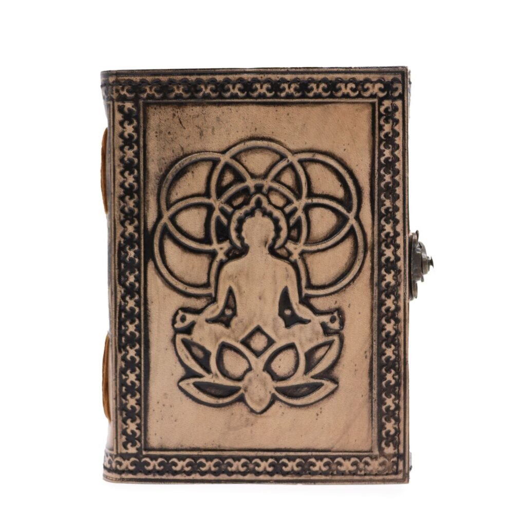 Buddha Leather Journal Antique Grey 17.5 x 12.5cm