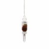 Floating chakra pendulum with clear quartz point