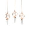 Clear quartz merkaba pendulum with spinning copper star view 2