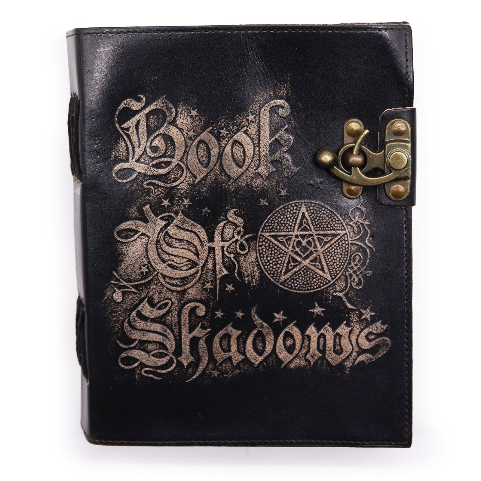 bG9jYWw6Ly9tZWRpYS9ITS9KRC82MFIzMEMxRzZSVzNKREhNL2JiNjgwYTJjLmpwZWc.jpg Pentagram Book of Shadows Leather Journal 21 x 15cm
