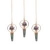 Amethyst merkaba pendulum with labradorite point in copper view 2