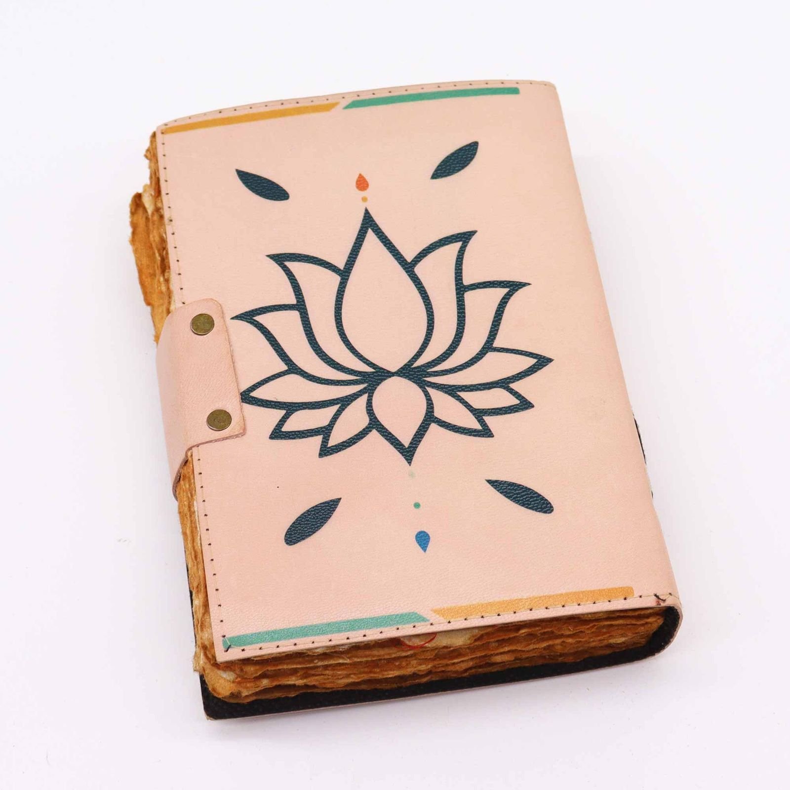 Seven Chakra Colours Leather Journal 18 x 13cm