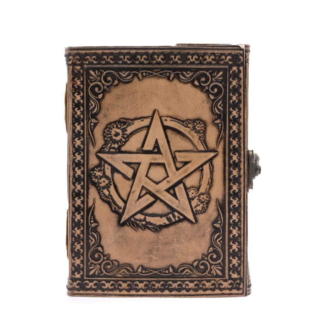 Pentacle Leather Journal Antique Grey 17.5 x 12.5cm